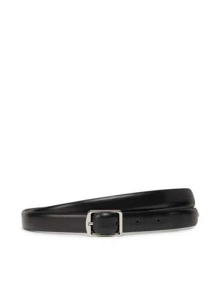 Calvin Klein Pasek Slim Square Buckle Belt czarny