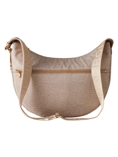 Torebka Borbonese skórzana beżowa