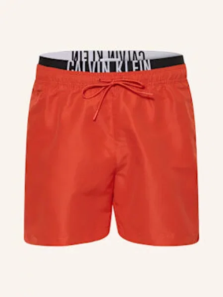 Plavecké šortky Calvin Klein Intense Power Medium Double WB flamingo chili červené