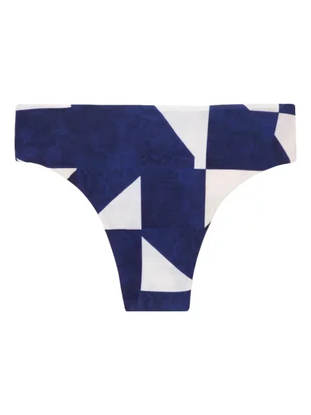 Bikini Lenny Niemeyer cu imagine cu imprimeu geometric alb