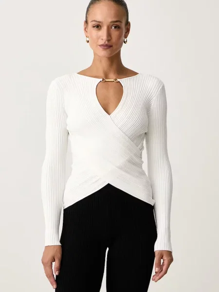 Marciano by Guess pulover pentru femei cu vâscoză LIMA alb