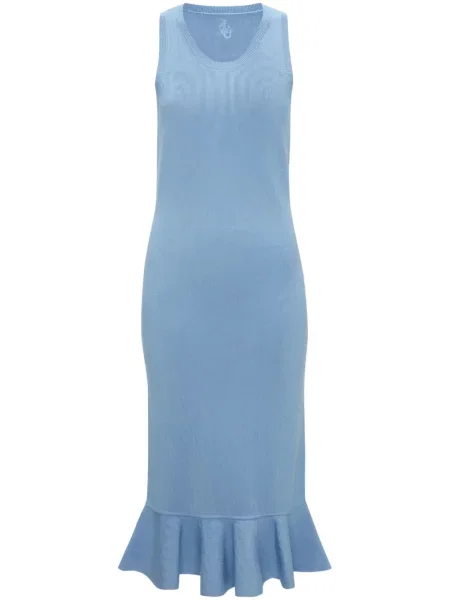 Sukienka Jw Anderson z falbankami garniturowa niebieska