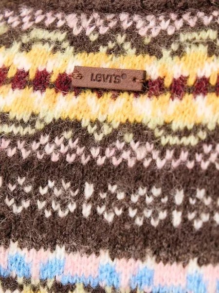 Levi's жилетка дамска с добавена вълна CHARLOTTE CREWNECK кафяво