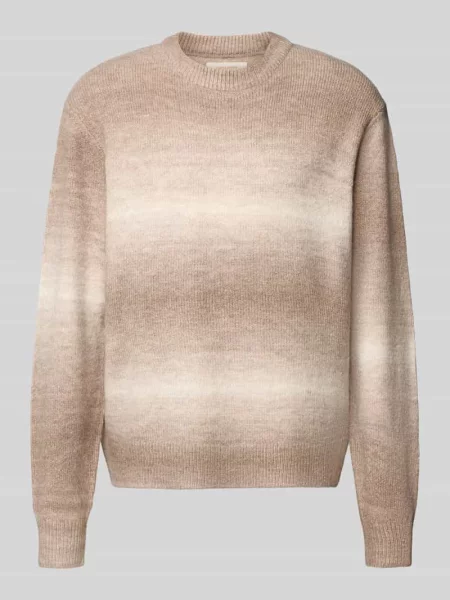Sweter z dzianiny z okrągłym dekoltem model ‘JORMEADOWS’ Jack & Jones beżowy