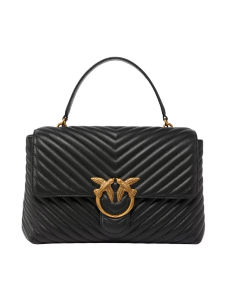 Torebka Pinko skórzana czarna