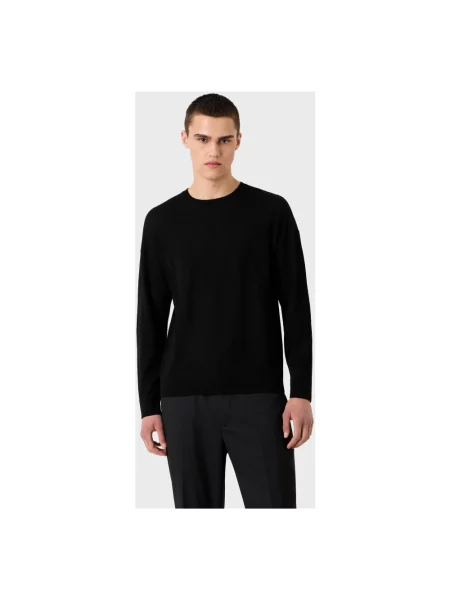 Sweter Emporio Armani wełniany czarny