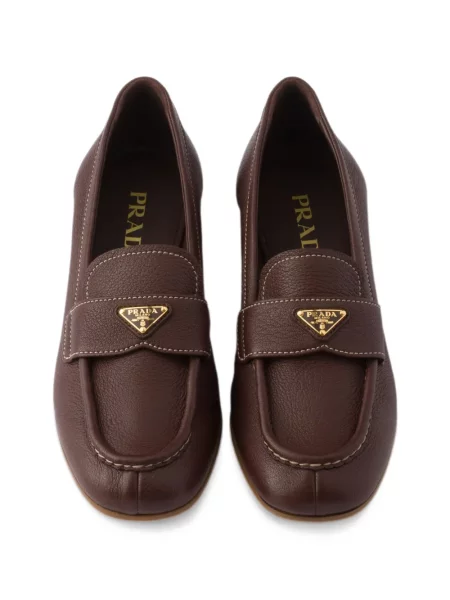 Кожени лоуфъри Prada кафяво
