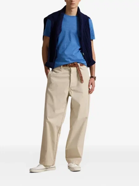 Μικρός κασκέτο Polo Ralph Lauren με χαμηλή μέση υφαίνω διαγωνίως πράσινο