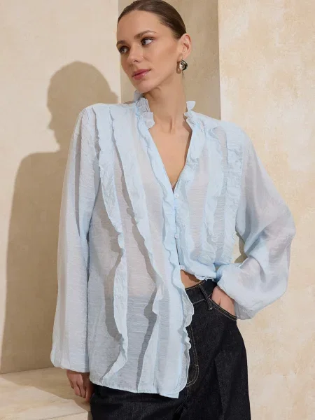 Trendyol Bluză deschis albastru