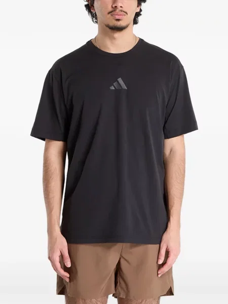Tricou Adidas alergare cu șireturi din dantelă negru