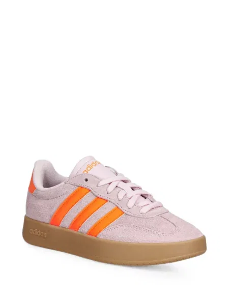 Ριγέ τρέξιμο μπουφάν Adidas με αυτόγραφο καφέ