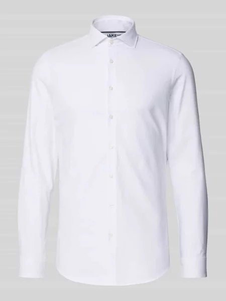 Koszula biznesowa o kroju super slim fit z mieszanki bawełny Jake*s biała