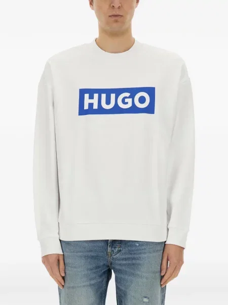 Hanorac Boss cu imagine alb