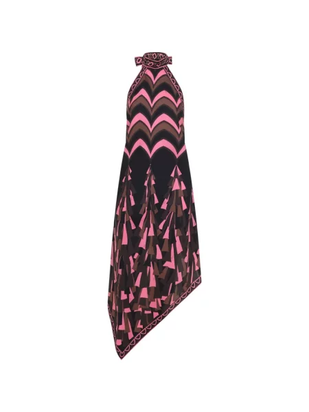 Rochie Pucci de mătase cu imagine cu gât halter negru
