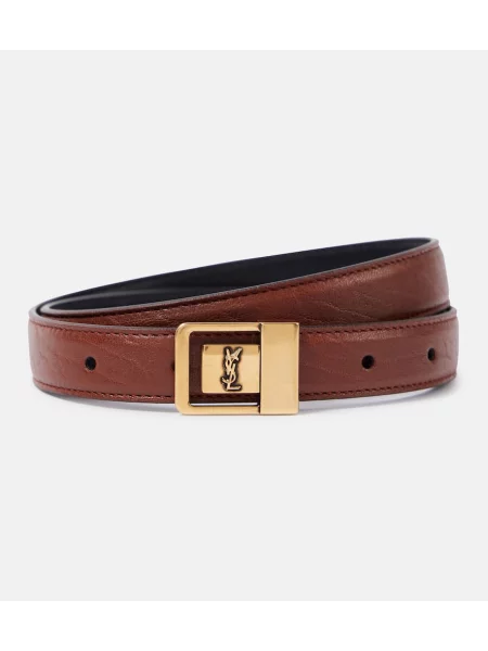 Curea Saint Laurent din piele maro