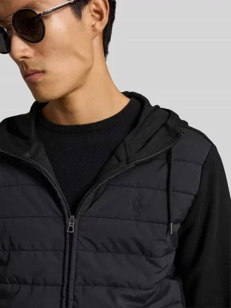 Kardigan rozpinany o kroju regular fit z mieszanki bawełny Polo Ralph Lauren czarny