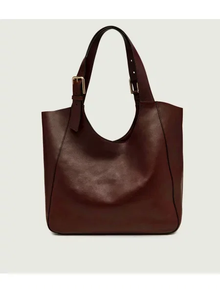 Furla De piele geantă shopper Furla Dora L maro