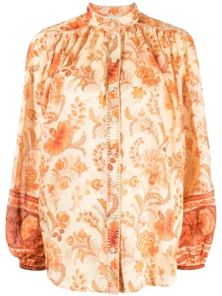 Bluză Zimmermann cu model floral cu imagine portocaliu