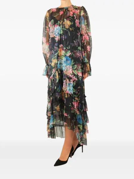 Rochie Zimmermann cu model floral cu imagine negru