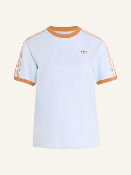 Adidas Originals Tričko Adidas Originals Summer Glow Advanced Three Stripes tmavě modrá / tmavě oranžová bílá