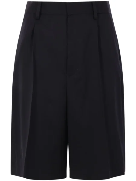 Pantaloni scurți Undercover de lână plisate albastru