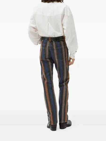 Blugi drepți Versace albastru