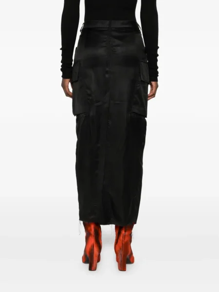 Fustă midi Rick Owens până la genunchi negru