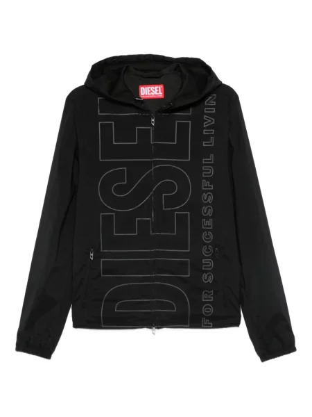 Geacă Diesel cu glugă cu imagine negru