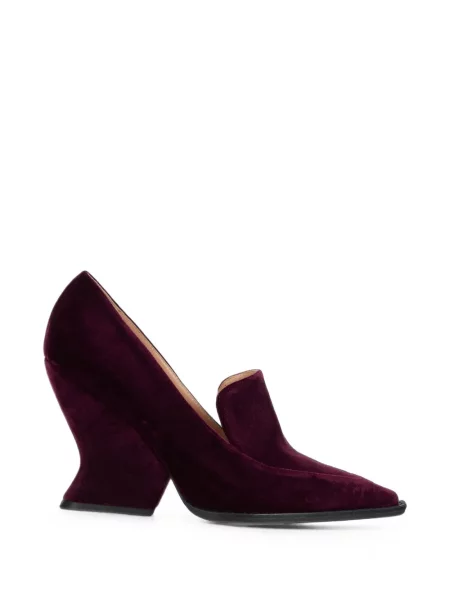 Pantofi cu toc Alberta Ferretti roșu