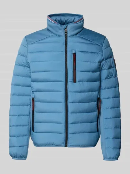 Kurtka pikowana o kroju regular fit ze stójką Tom Tailor granatowa