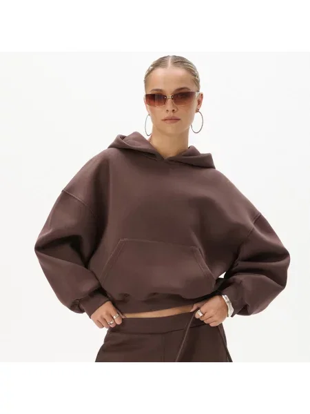Худи Cropp коричневое
