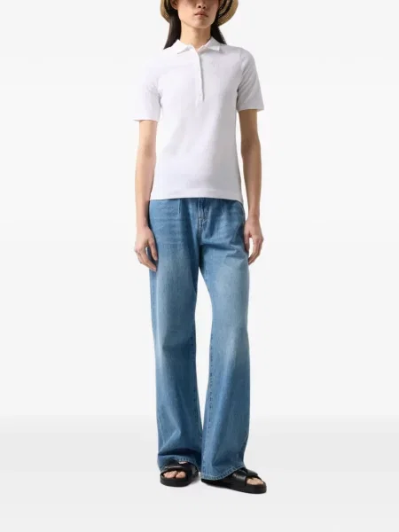 Tricou polo Bogner cu imagine alb