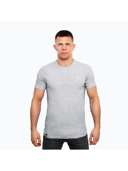 Olcsóbban. Férfi Ground Game Minimal melange póló. Méret: S szürke