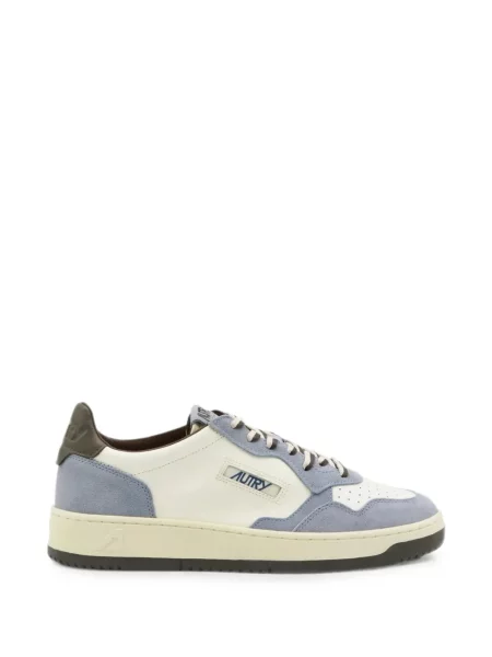 Sneakerși Autry cu șireturi din piele alb
