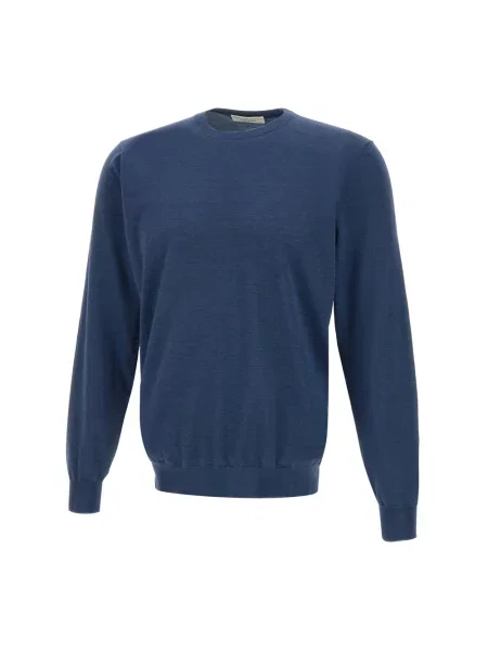 Sweter Filippo De Laurentiis wełniany niebieski