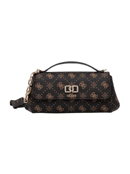 Guess torebka crossbody z imitacji skóry EMELIE brązowa
