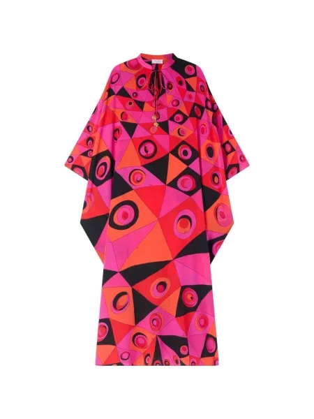 Rochie Pucci de mătase cu imagine roz
