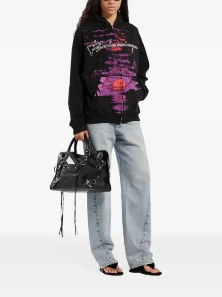 Mikina s kapucňou Balenciaga čierna