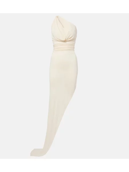 Asimetrična obleka Rick Owens z draperijo rumena