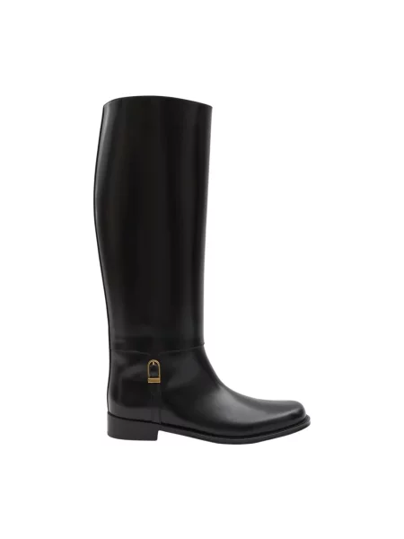 Kozaki Saint Laurent skórzane czarne
