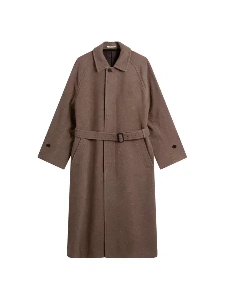 Kołnierzykowy top Auralee brązowy