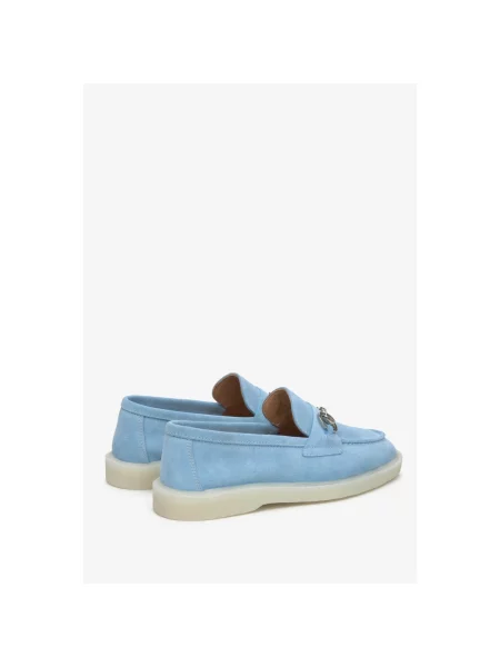 Лофери велюрові Estro блакитні
