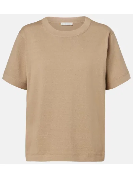 Tricou The Row de mătase bej