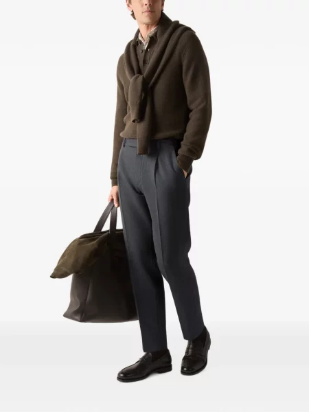 Pantaloni Zegna de lână gri