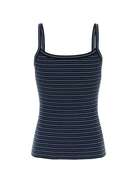 Top Prada cu broderie albastru
