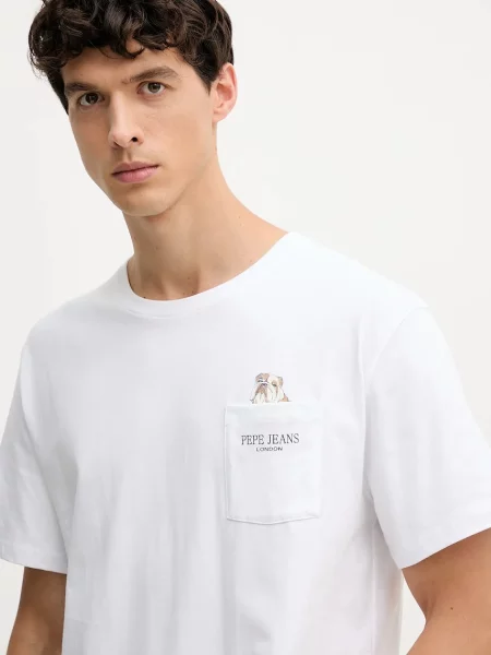 Футболка Pepe Jeans с принтом белая