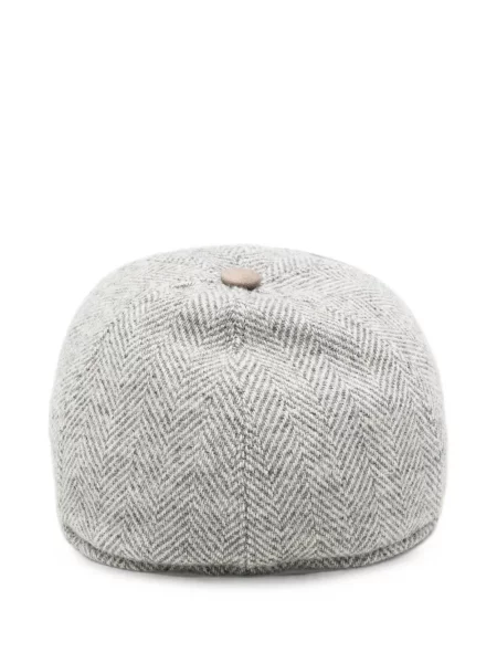 Șapcă Gran Sasso cu model herringbone gri
