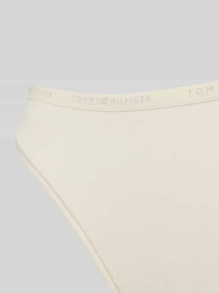 Stringi z mieszanki bawełny Tommy Hilfiger białe
