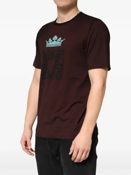 Tricou Dolce & Gabbana cu imagine maro
