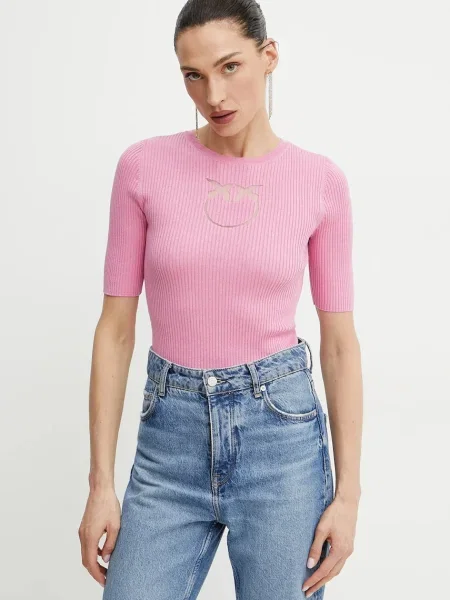 Pinko pulover de mătase roz